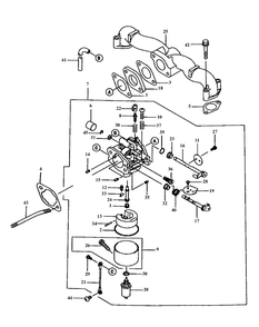 Part Location Diagram of KM-49121-2231 MTD NOZZLE, MAIN